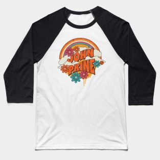 Retro Rainbow - John Prine Baseball T-Shirt